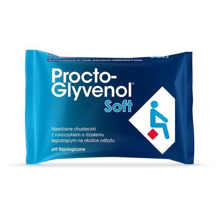 Procto-Glyvenol Soft, nawilżane chusteczki dla osób z hemoroidami, 30 szt. main product photo