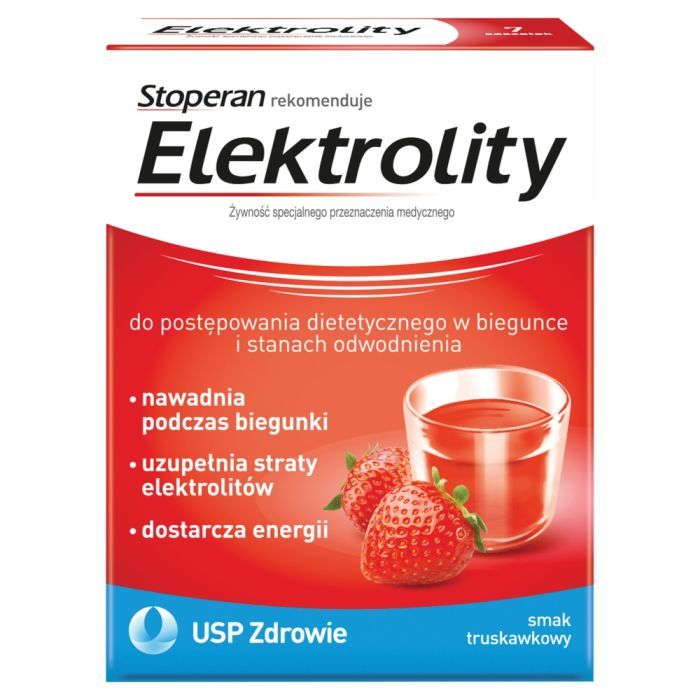 Stoperan, Elektrolity, proszek, smak truskawkowy, 7 saszetek main product photo