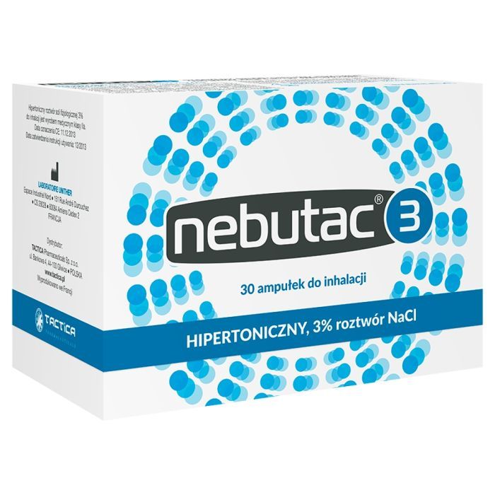 Nebutac 3, roztwór do inhalacji, hipertoniczny, 3% NaCl, 4 ml, 30 amp main product photo
