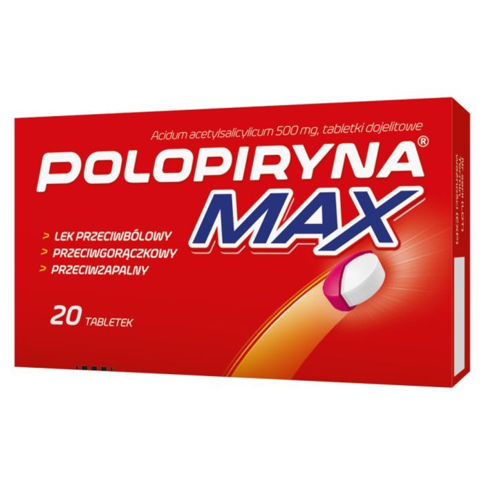 Polopiryna Max, 500 mg, tabletki dojelitowe, 20 szt. main product photo