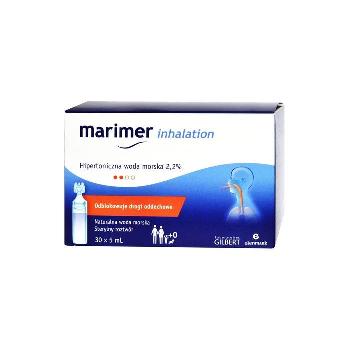 Marimer Inhalation, hipertoniczna woda morska, 5 ml, 30 ampułek main product photo