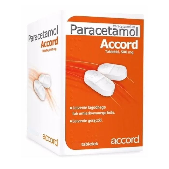 Paracetamol Accord, 500 mg, tabl., 50 szt main product photo