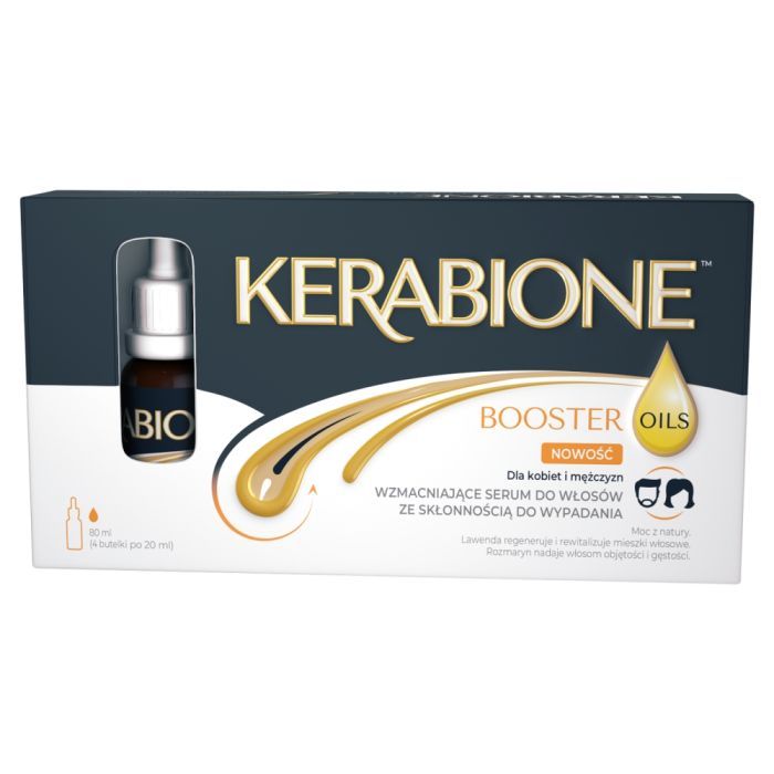 Kerabione Booster Oils, wzmacniające serum do włosów ze skłonnością do wypadania, 20 ml, 4 butelki main product photo
