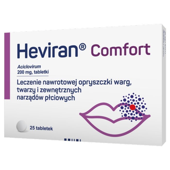 Heviran Comfort, 200 mg, tabletki, 25 szt. main product photo
