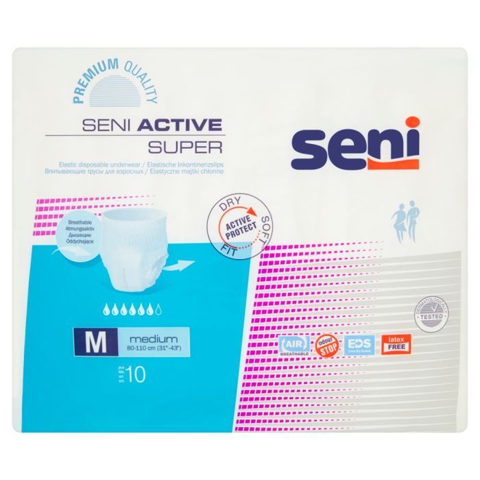 Seni Active Super, majtki chłonne, rozmiar M, 10 szt. main product photo