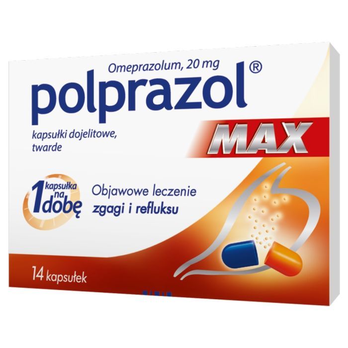 Polprazol Max, 20 mg, kapsułki dojelitowe, twarde, 14 szt. main product photo