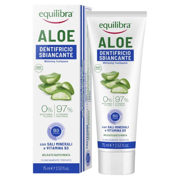 Equilibra, aloesowa pasta do zębów wybielająca, 75 ml main product photo
