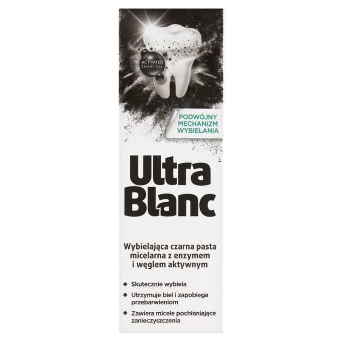 UltraBlanc, wybielająca czarna pasta do zębów z węglem, 75ml main product photo