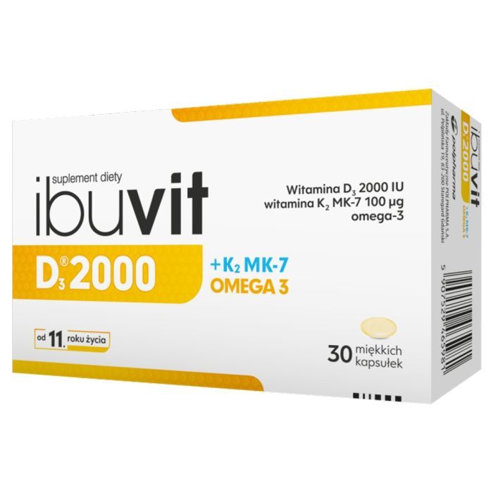 Ibuvit D3 2000+K2 MK-7 Omega 3, kapsułki, 30 szt. main product photo