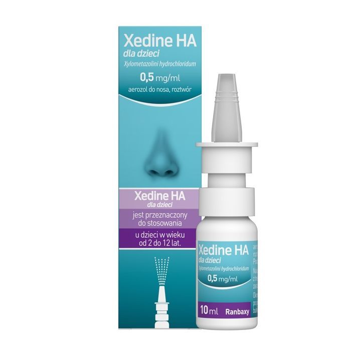 Xedine HA dla dzieci(Xylometazoline),0,5mg/ml,aer.d/nosa,10ml main product photo