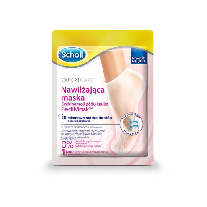 Scholl, maska nawilżająca z olejkiem kokosowym, 1para (skarpetki) main product photo