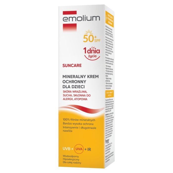 Emolium Suncare, mineralny krem ochronny, SPF 50+, 50 ml main product photo