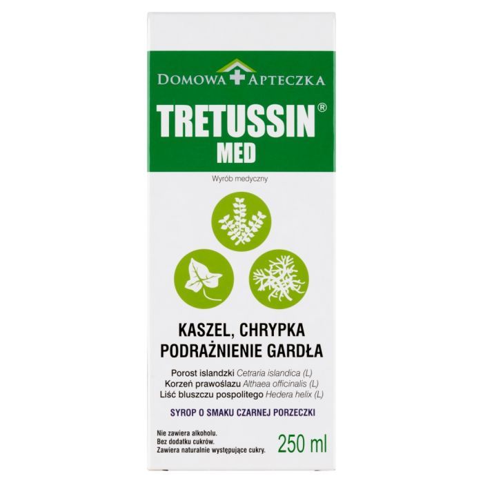 Tretussin Med, syrop o smaku czarnej porzeczki, 250 ml main product photo