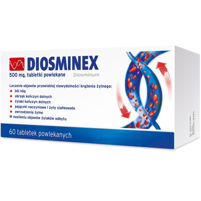 Diosminex, 500 mg, tabletki powlekane, 60 szt. main product photo