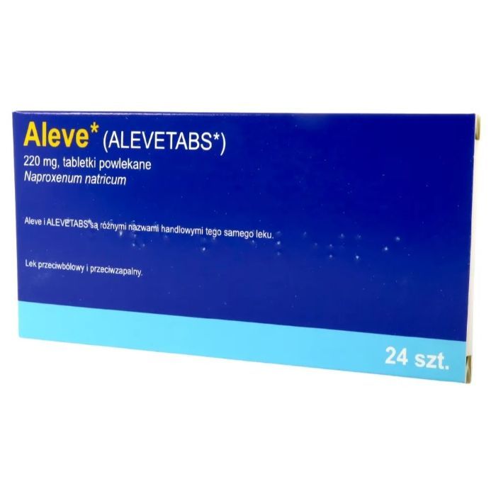 Aleve, 220 mg,tabl.powl.,(i.row),MDZ/PhP,Francja, 24 szt main product photo