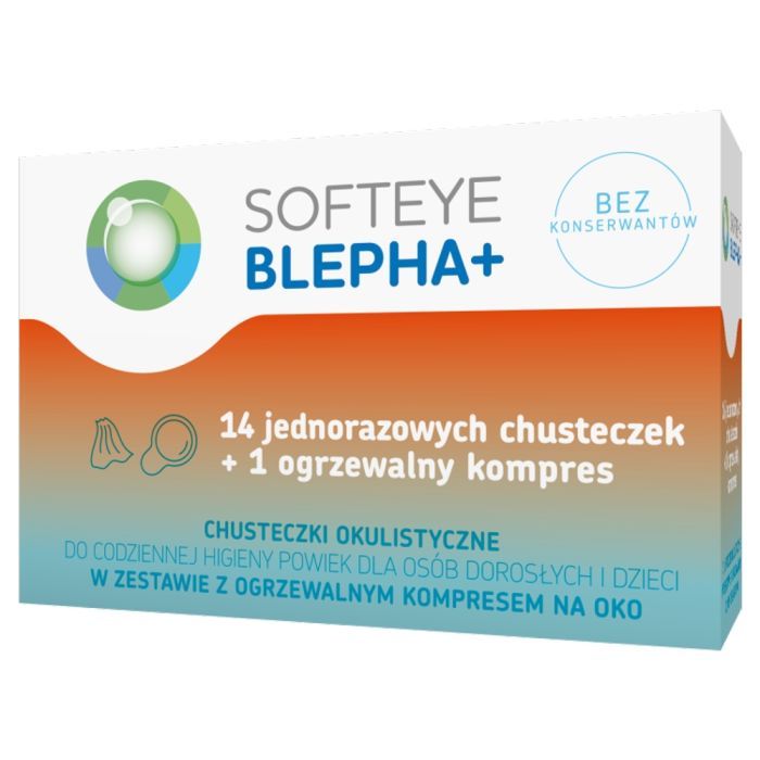 Softeye Blepha+, chust.okulistyczne, 14 szt+kompres main product photo