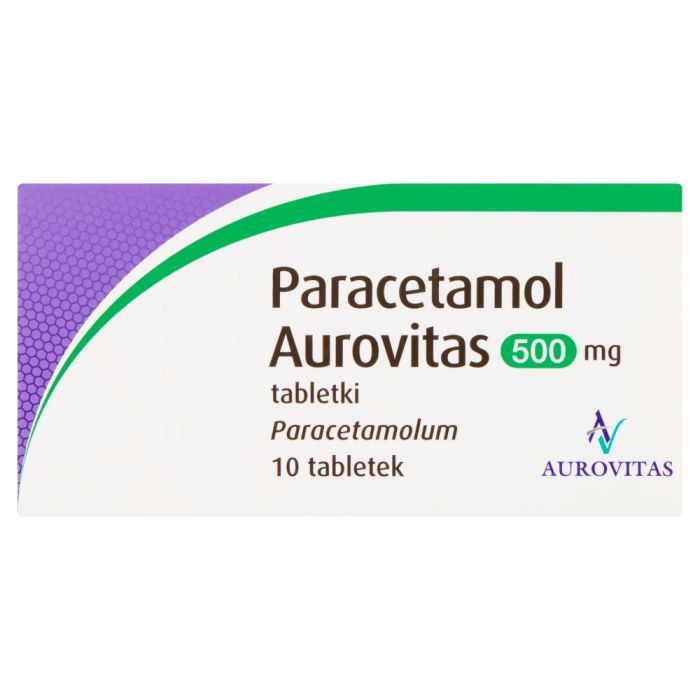 Paracetamol Aurovitas, 500 mg, tabl., 10 szt main product photo