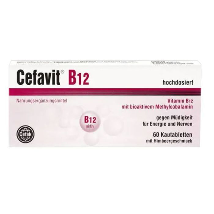 Cefavit B12, tabletki do żucia, 60 szt. main product photo