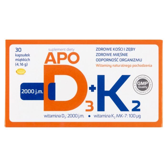 ApoD3+K2, kaps.miekkie, 30 szt main product photo