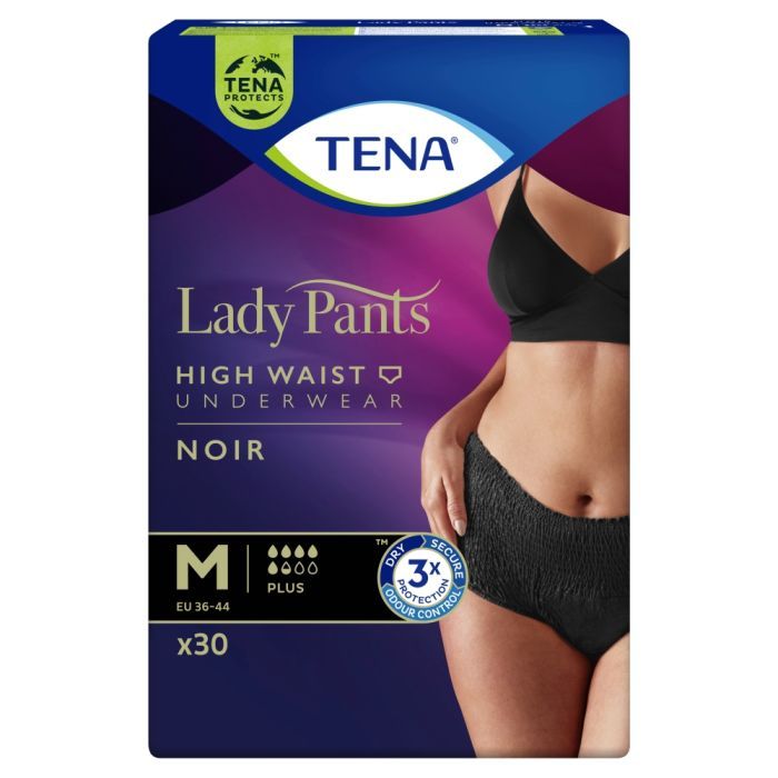 Majtki chłonne TENA Lady Pants Plus Noir, rozmiar M, 30 szt. main product photo