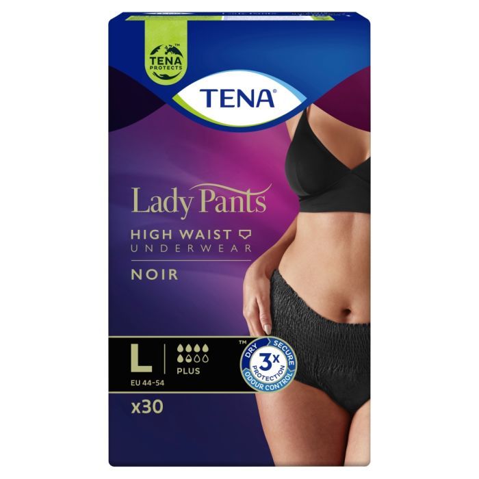 Majtki chłonne TENA Lady Pants Plus Noir, rozmiar L, 30 szt. main product photo