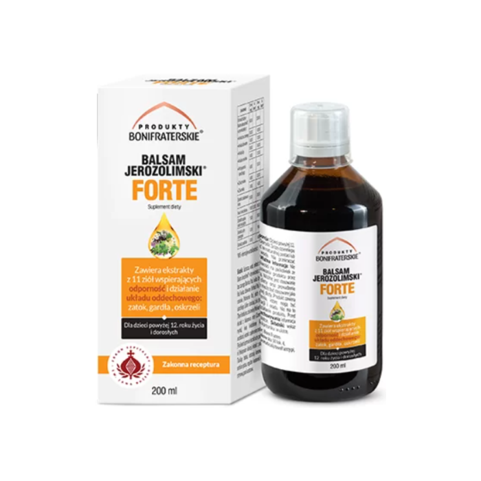 Produkty Bonifraterskie Balsam Jerozolimski Forte, płyn, 200 ml main product photo