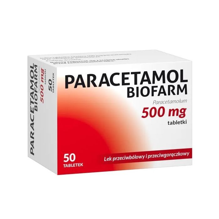 Paracetamol Biofarm, 500 mg, tabl., 50 szt main product photo