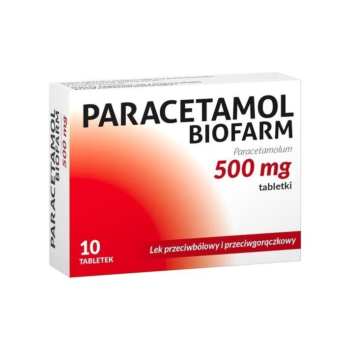 Paracetamol Biofarm, 500 mg, tabletki, 10 szt. main product photo