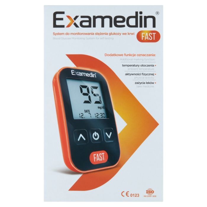Glukometr Examedin FAST, system do monitorowania stężenia glukozy we krwi, 1 szt. main product photo