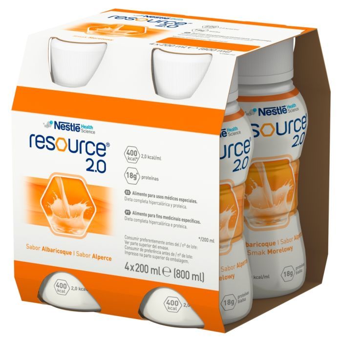 Resource 2.0, płyn o smaku morelowym, 4 x 200 ml main product photo