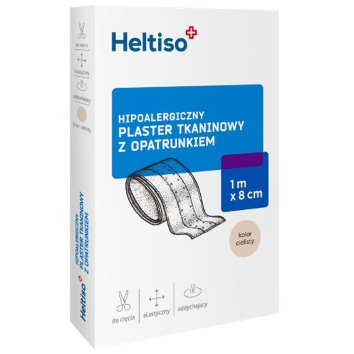 Heltiso plaster tkaninowy z opatrunkiem 1m x 8cm main product photo