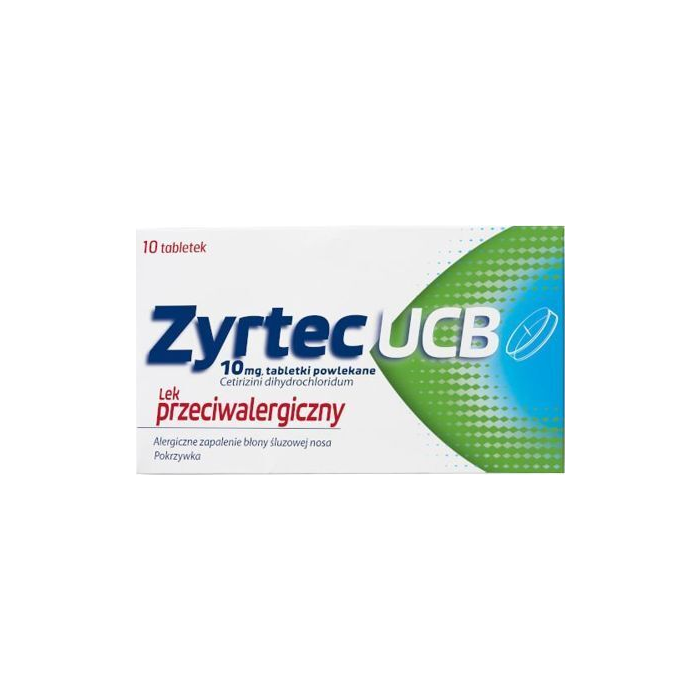 Zyrtec UCB, 10 mg, tabletki powlekane, 10 szt. main product photo