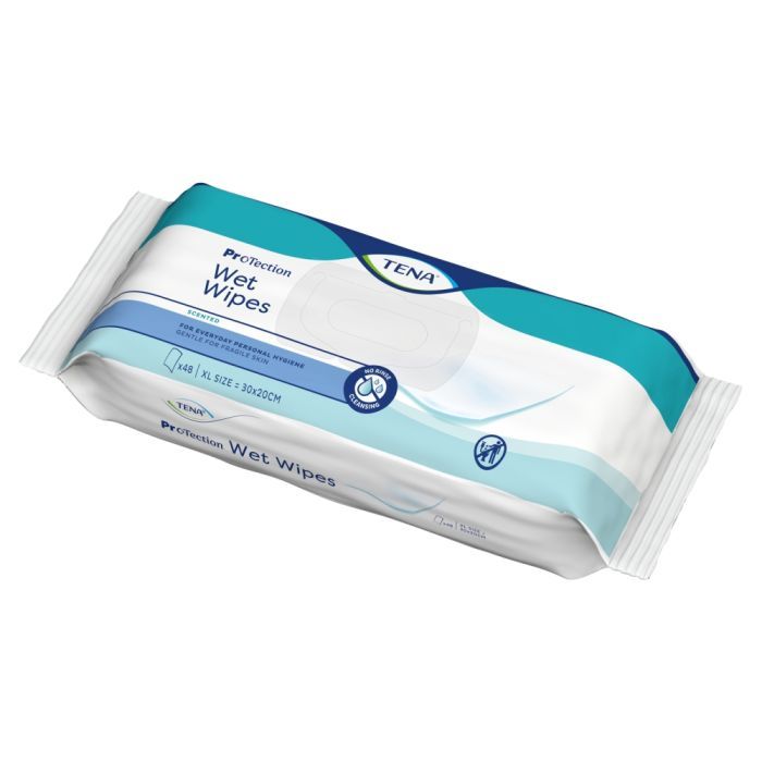 Tena Wet Wipes Original, zapachowe chusteczki nawilżane, 48 szt. main product photo