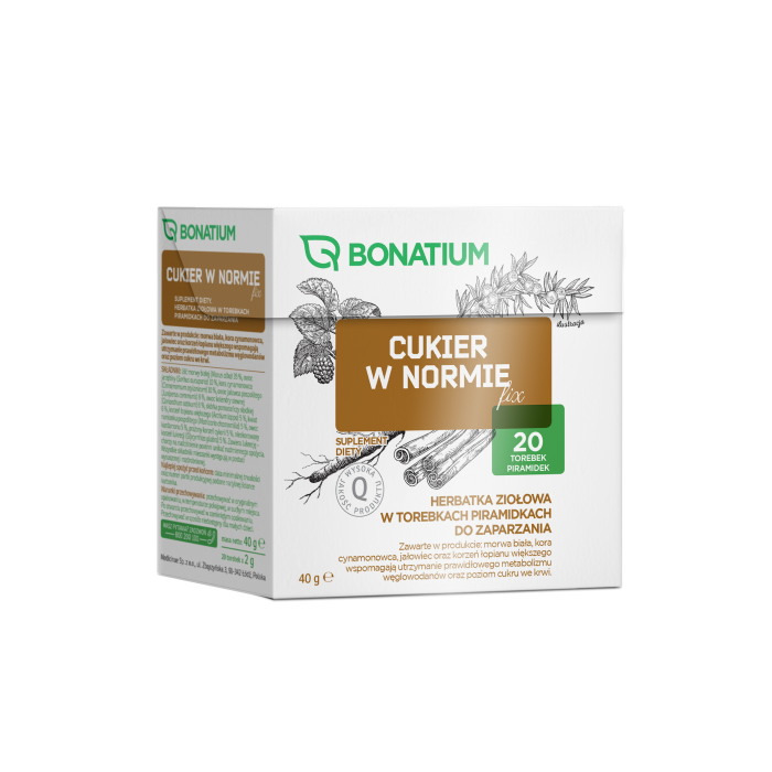 Bonatium Cukier w normie fix, herbatka ziołowa 20 sztuk main product photo
