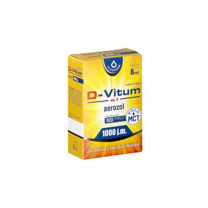 D-Vitum witamina D 1000 j.m., aerozol, 6 ml main product photo