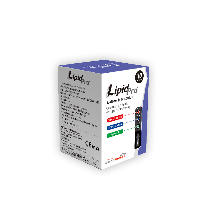 LipidPro, paski testowe do pomiaru profilu lipidowego we krwi, 10 szt. main product photo