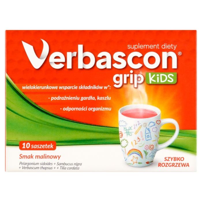 Verbascon Kids Grip, proszek do rozpuszczania, 10 saszetek main product photo
