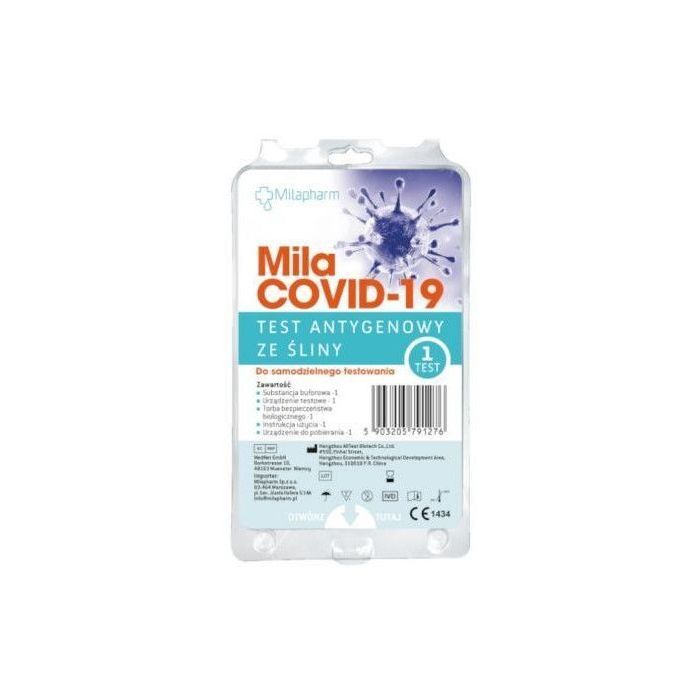 Test COVID-19 MilaCovid-19,szybki,antygen.,(ze sliny),1szt main product photo