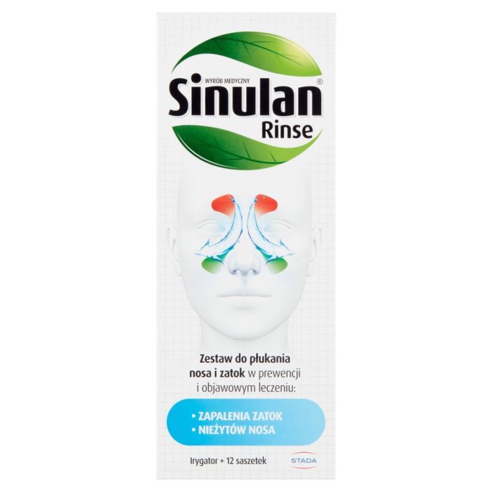 Sinulan Rinse, zestaw do płukania nosa i zatok, 12 saszetek + irygator main product photo