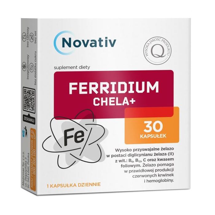 Novativ Ferridium Chela+, kaps., 30 szt main product photo