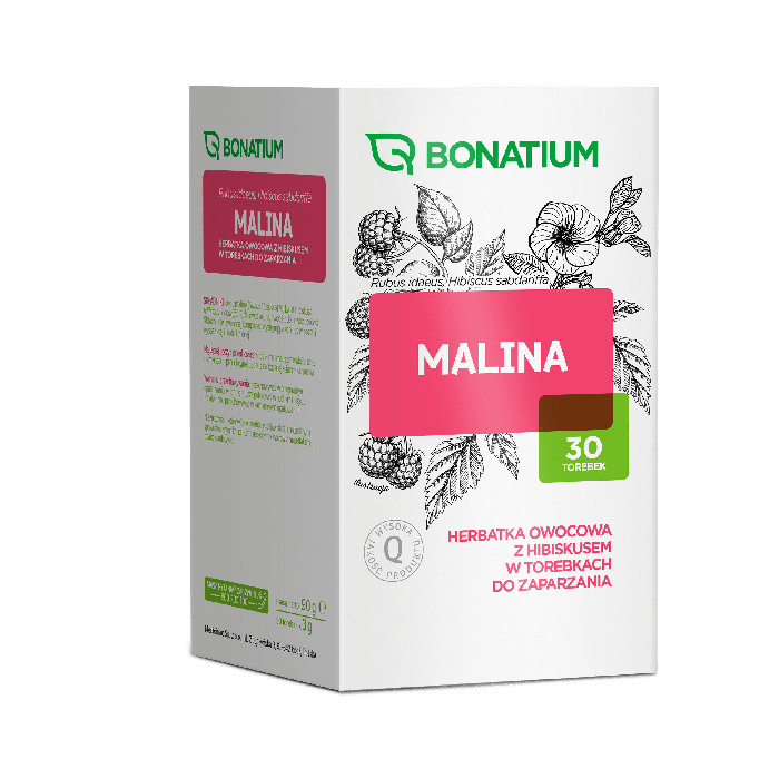 Bonatium Malina herbatka owocowa z hibiskusem, 30 sztuk main product photo