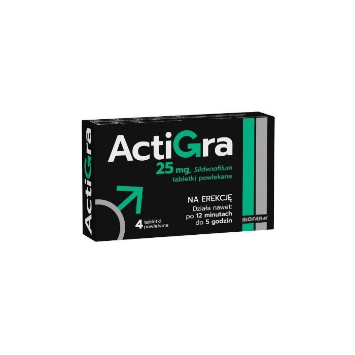 Actigra, 25 mg, tabletki powlekane, 4 szt. main product photo