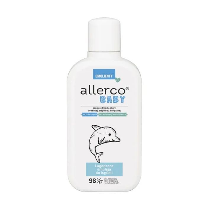 Allerco Baby Emolienty, łagodząca emulsja do kąpieli, od 1. dnia życia, 400 ml main product photo