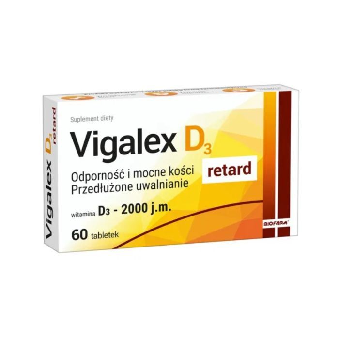 Vigalex D3 2000 j.m. retard, tabletki, 60 szt. main product photo
