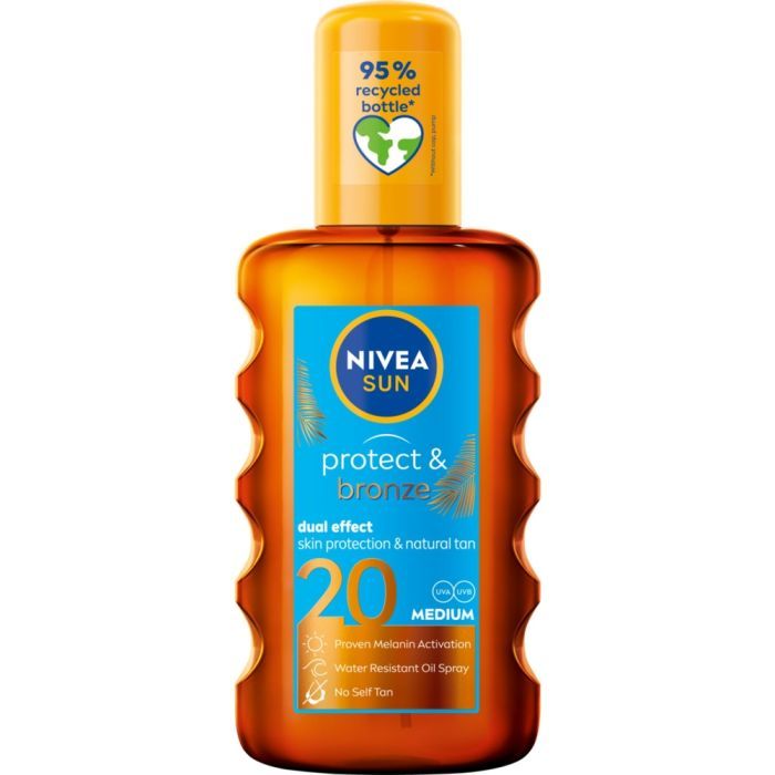Nivea Sun Protect & Bronze, olejek,spray,SPF20, 200 ml main product photo