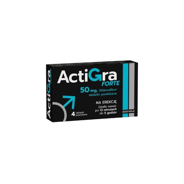 Actigra Forte, 50 mg, tabletki powlekane, 4 szt main product photo