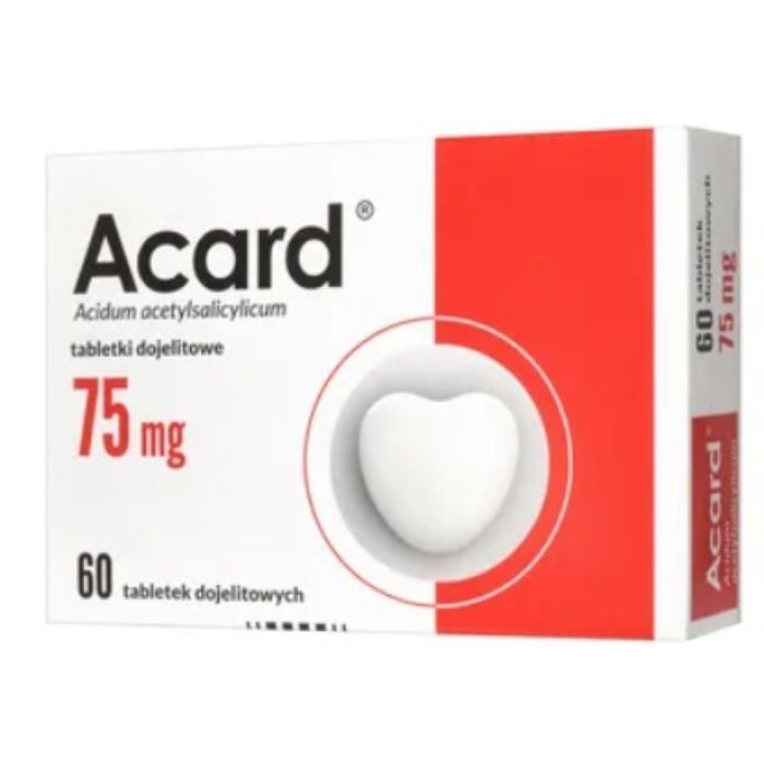 Acard, 75 mg, tabl.dojelit.,(i.row),InPh,Bulg, 60 szt main product photo
