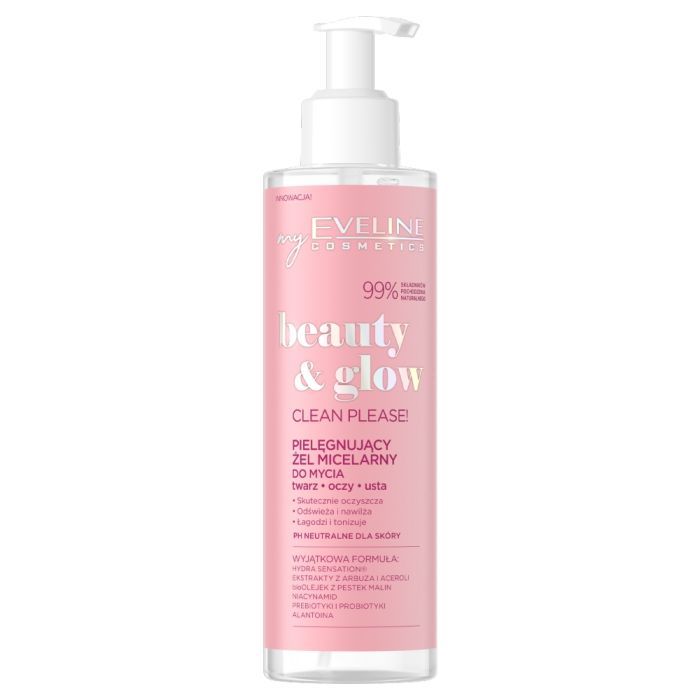 Eveline Beauty&Glow, zel,micelarny,do mycia twarzy, 200ml main product photo