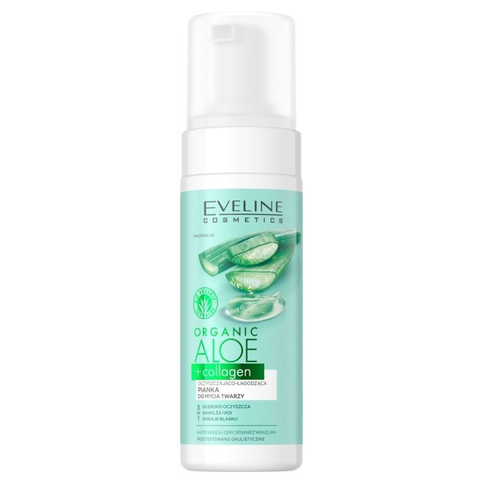 Eveline Organic Aloe+Collag, pianka,do mycia twarzy,150 ml main product photo