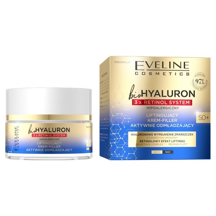 Eveline bioHyaluron 3xRetinol, krem,filler,lifting.,50 ml main product photo